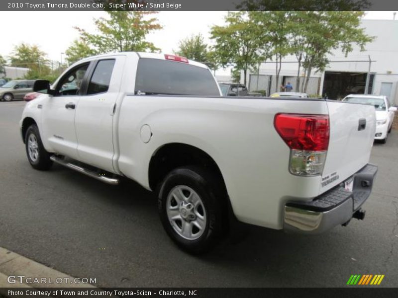 Super White / Sand Beige 2010 Toyota Tundra Double Cab