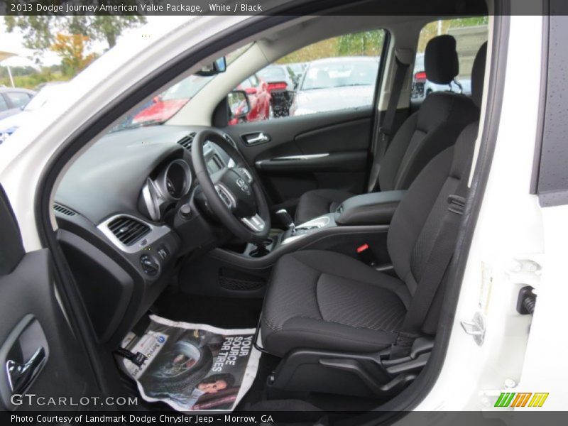 White / Black 2013 Dodge Journey American Value Package