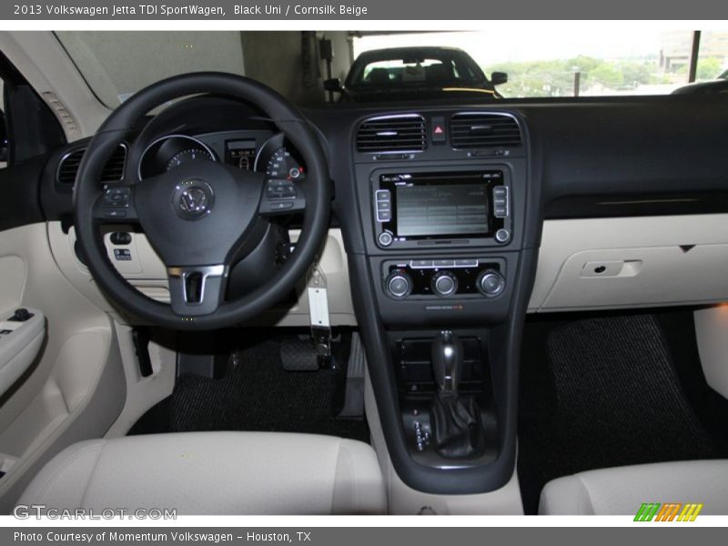 Black Uni / Cornsilk Beige 2013 Volkswagen Jetta TDI SportWagen