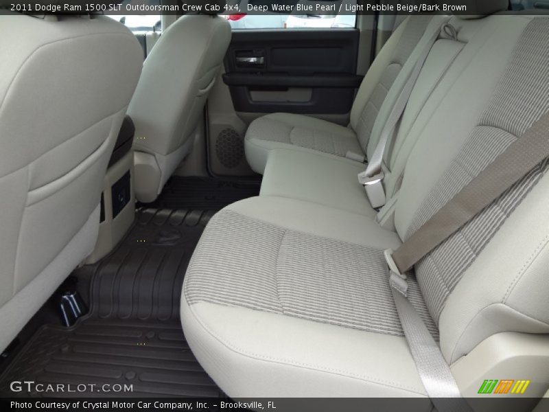 Deep Water Blue Pearl / Light Pebble Beige/Bark Brown 2011 Dodge Ram 1500 SLT Outdoorsman Crew Cab 4x4