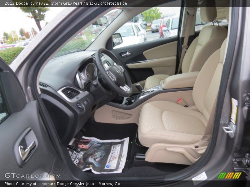 Storm Gray Pearl / Black/Light Frost Beige 2013 Dodge Journey SE