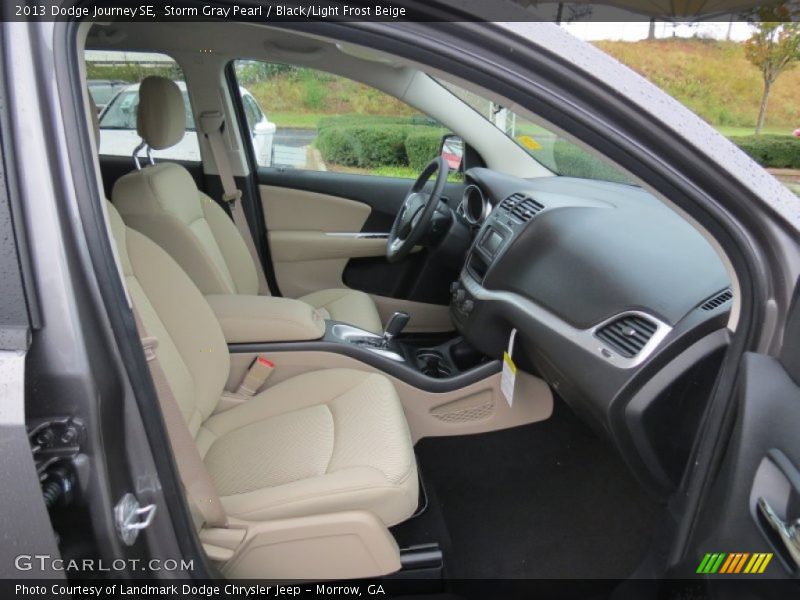 Storm Gray Pearl / Black/Light Frost Beige 2013 Dodge Journey SE