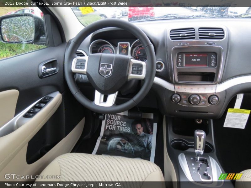 Storm Gray Pearl / Black/Light Frost Beige 2013 Dodge Journey SE
