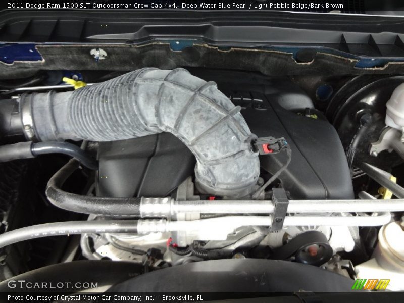 Deep Water Blue Pearl / Light Pebble Beige/Bark Brown 2011 Dodge Ram 1500 SLT Outdoorsman Crew Cab 4x4