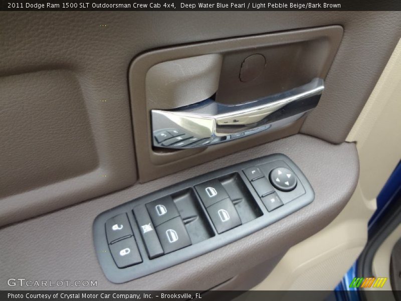 Deep Water Blue Pearl / Light Pebble Beige/Bark Brown 2011 Dodge Ram 1500 SLT Outdoorsman Crew Cab 4x4