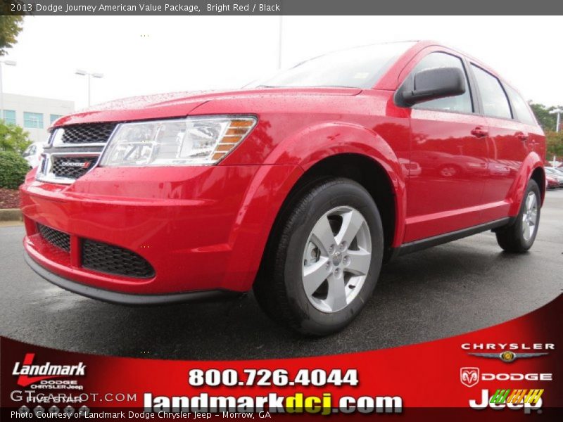 Bright Red / Black 2013 Dodge Journey American Value Package