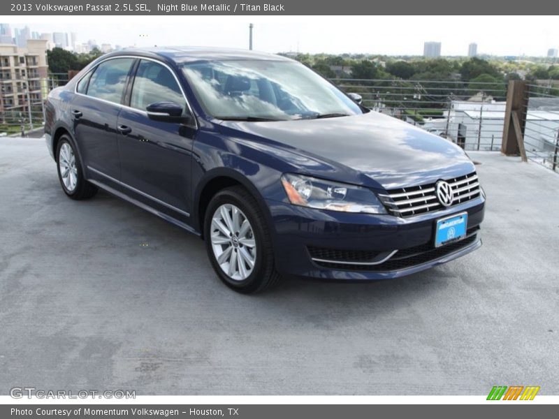 Night Blue Metallic / Titan Black 2013 Volkswagen Passat 2.5L SEL