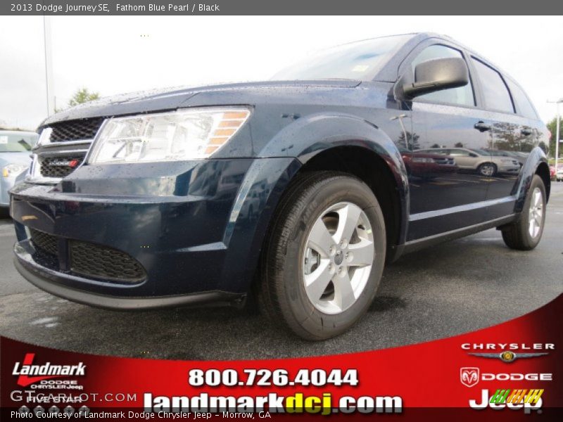 Fathom Blue Pearl / Black 2013 Dodge Journey SE