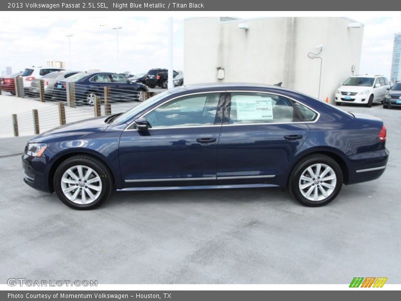Night Blue Metallic / Titan Black 2013 Volkswagen Passat 2.5L SEL
