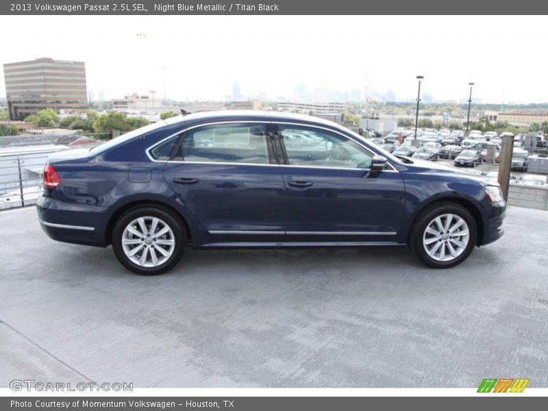 Night Blue Metallic / Titan Black 2013 Volkswagen Passat 2.5L SEL