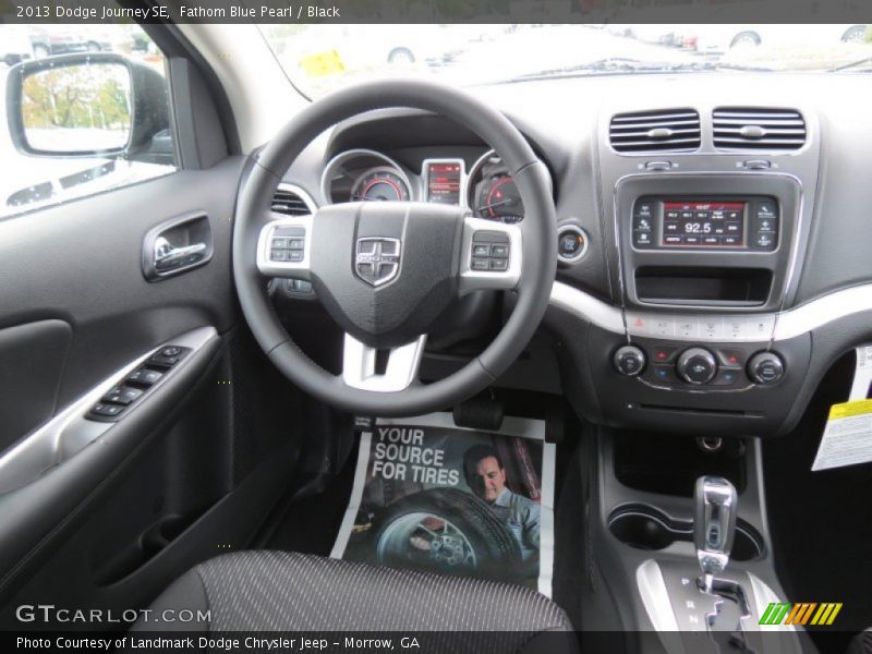 Fathom Blue Pearl / Black 2013 Dodge Journey SE