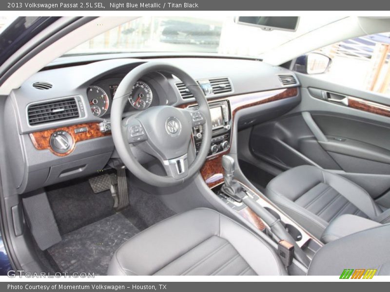 Night Blue Metallic / Titan Black 2013 Volkswagen Passat 2.5L SEL