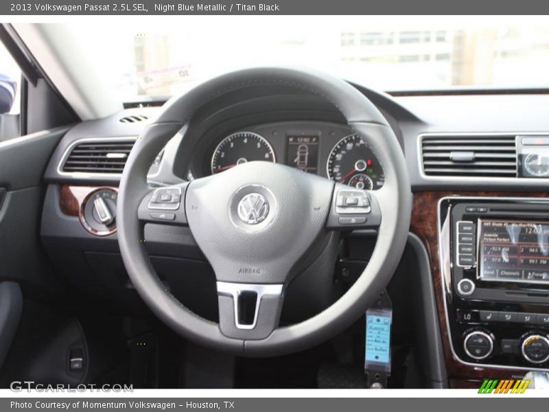 Night Blue Metallic / Titan Black 2013 Volkswagen Passat 2.5L SEL