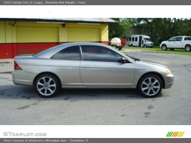 Shoreline Mist Metallic / Ivory 2003 Honda Civic LX Coupe