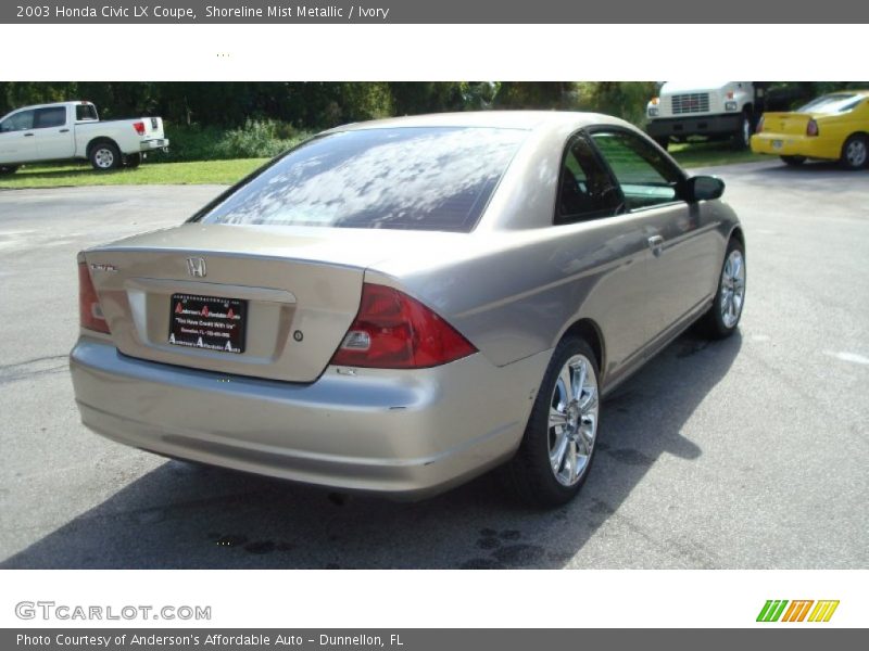 Shoreline Mist Metallic / Ivory 2003 Honda Civic LX Coupe