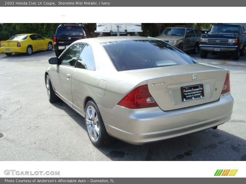 Shoreline Mist Metallic / Ivory 2003 Honda Civic LX Coupe