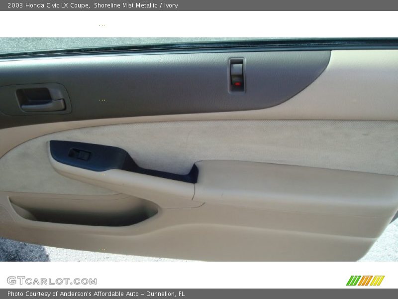 Shoreline Mist Metallic / Ivory 2003 Honda Civic LX Coupe