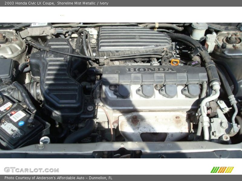 Shoreline Mist Metallic / Ivory 2003 Honda Civic LX Coupe