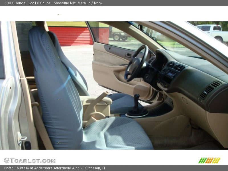 Shoreline Mist Metallic / Ivory 2003 Honda Civic LX Coupe