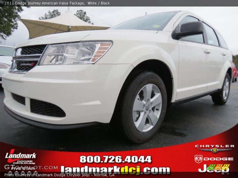 White / Black 2013 Dodge Journey American Value Package