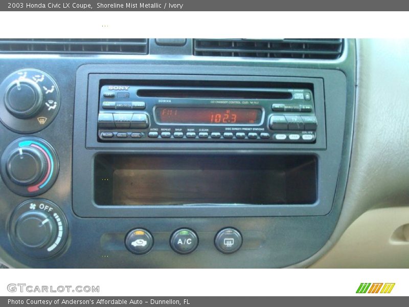 Shoreline Mist Metallic / Ivory 2003 Honda Civic LX Coupe