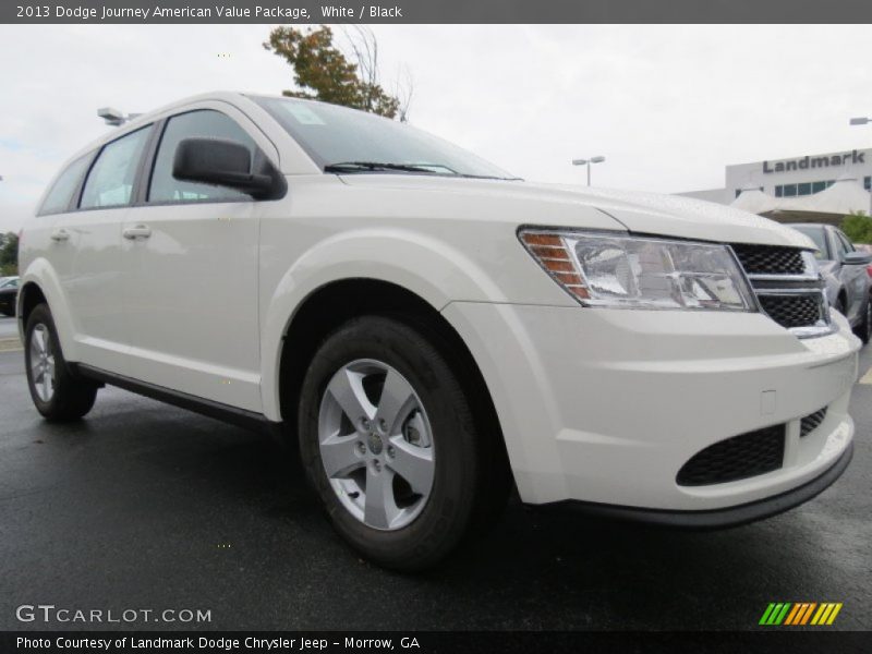 White / Black 2013 Dodge Journey American Value Package