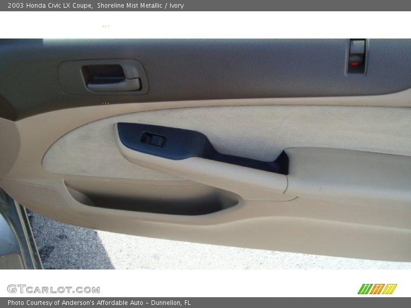 Shoreline Mist Metallic / Ivory 2003 Honda Civic LX Coupe