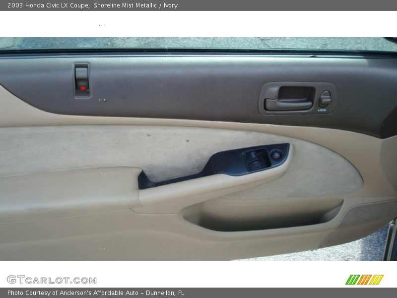 Shoreline Mist Metallic / Ivory 2003 Honda Civic LX Coupe