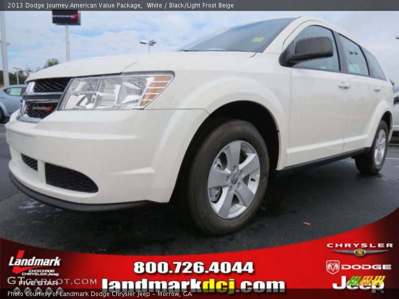 White / Black/Light Frost Beige 2013 Dodge Journey American Value Package