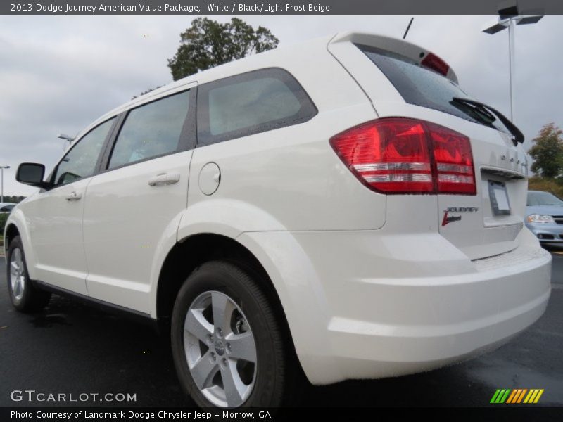 White / Black/Light Frost Beige 2013 Dodge Journey American Value Package
