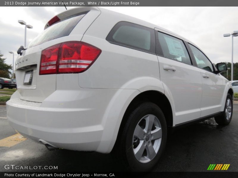White / Black/Light Frost Beige 2013 Dodge Journey American Value Package