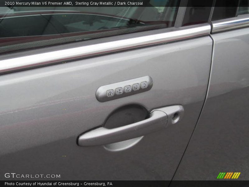 Sterling Gray Metallic / Dark Charcoal 2010 Mercury Milan V6 Premier AWD
