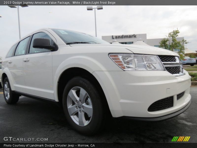 White / Black/Light Frost Beige 2013 Dodge Journey American Value Package