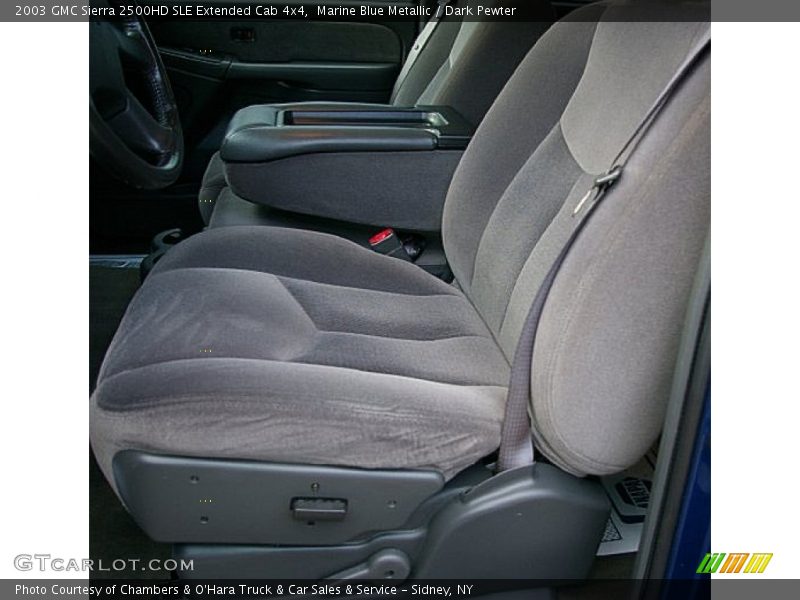 Marine Blue Metallic / Dark Pewter 2003 GMC Sierra 2500HD SLE Extended Cab 4x4