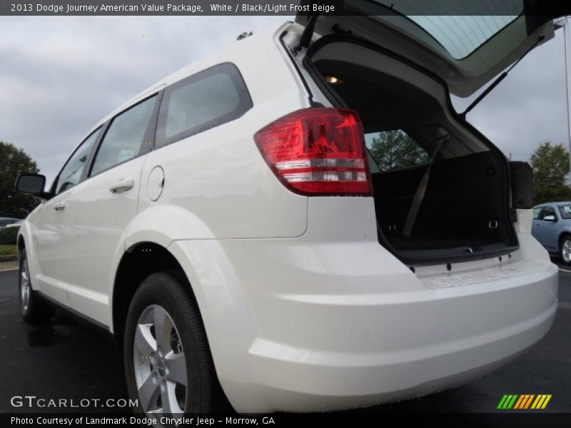 White / Black/Light Frost Beige 2013 Dodge Journey American Value Package