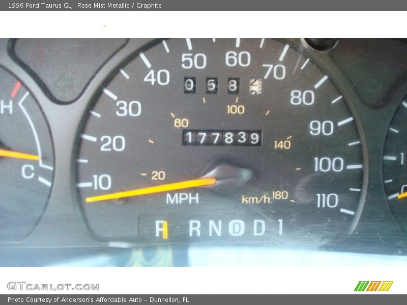 Rose Mist Metallic / Graphite 1996 Ford Taurus GL