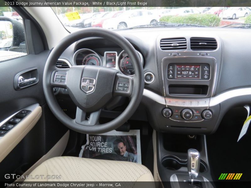White / Black/Light Frost Beige 2013 Dodge Journey American Value Package