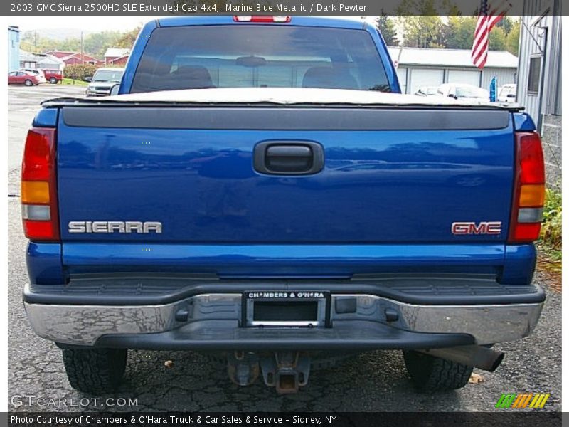 Marine Blue Metallic / Dark Pewter 2003 GMC Sierra 2500HD SLE Extended Cab 4x4
