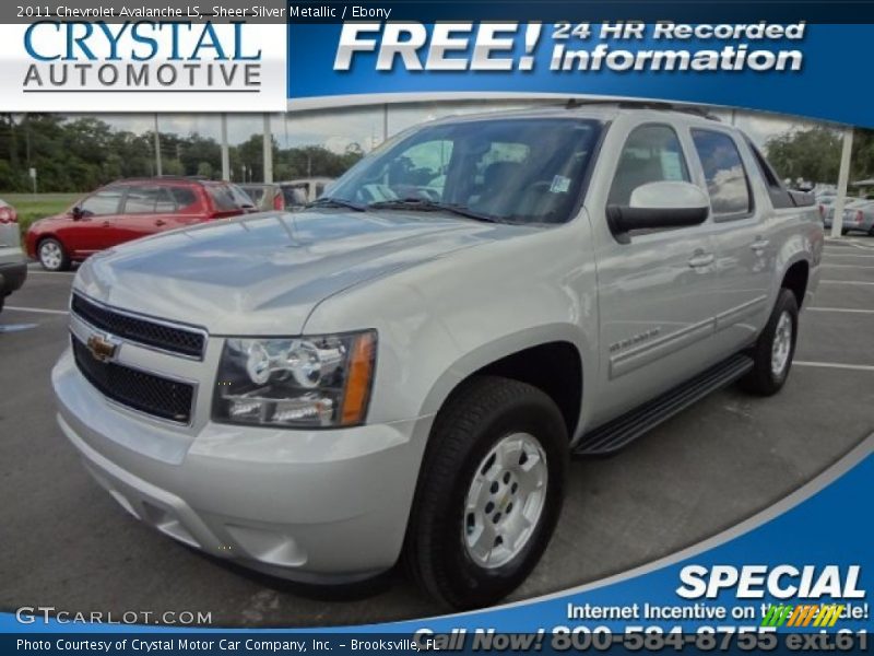 Sheer Silver Metallic / Ebony 2011 Chevrolet Avalanche LS
