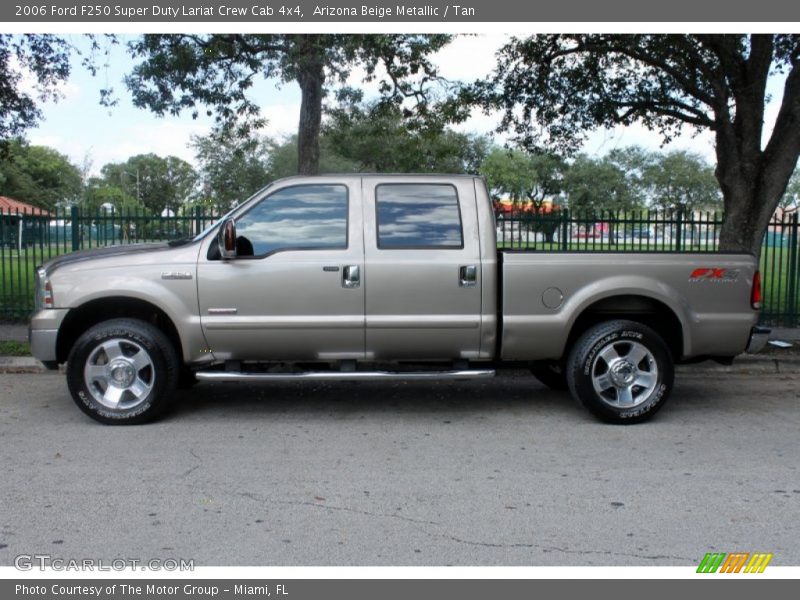 Arizona Beige Metallic / Tan 2006 Ford F250 Super Duty Lariat Crew Cab 4x4