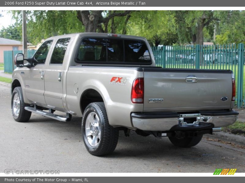 Arizona Beige Metallic / Tan 2006 Ford F250 Super Duty Lariat Crew Cab 4x4