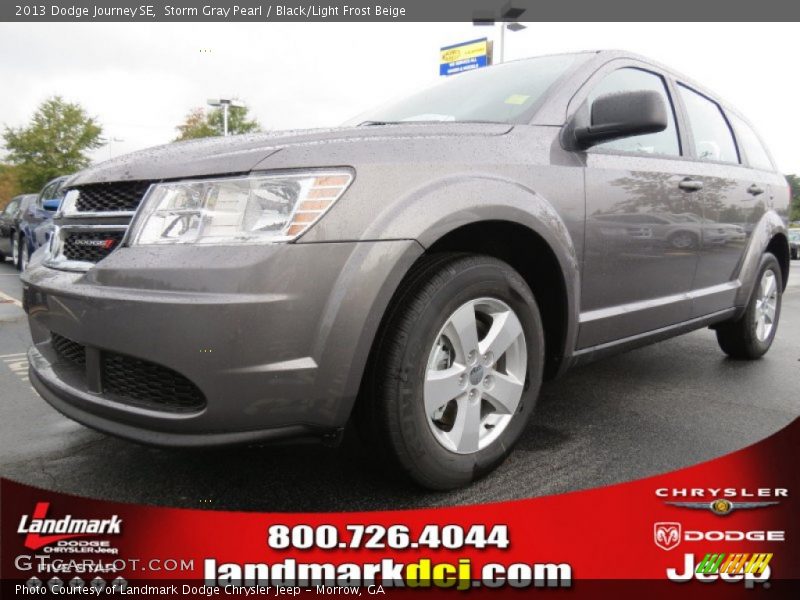 Storm Gray Pearl / Black/Light Frost Beige 2013 Dodge Journey SE