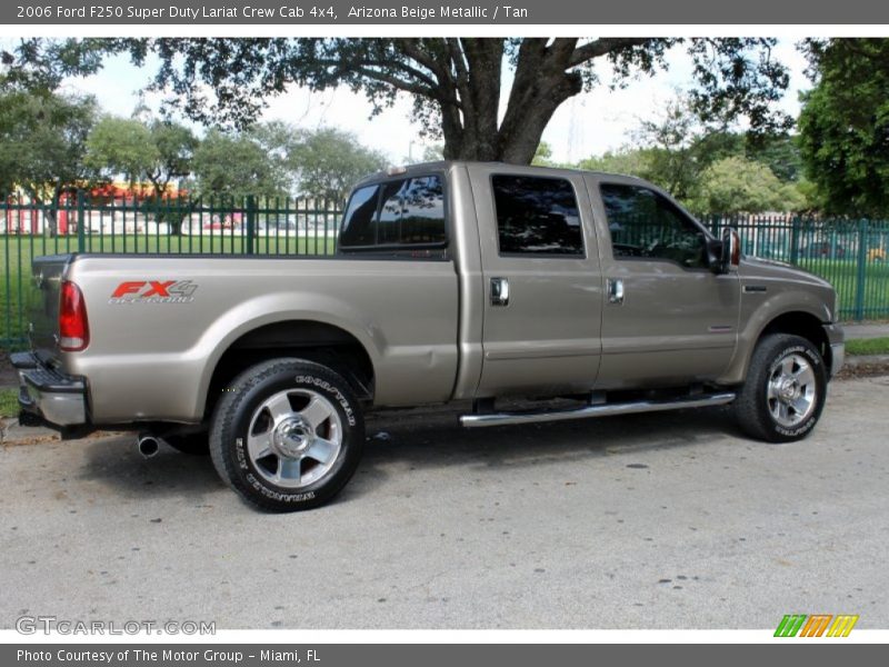 Arizona Beige Metallic / Tan 2006 Ford F250 Super Duty Lariat Crew Cab 4x4