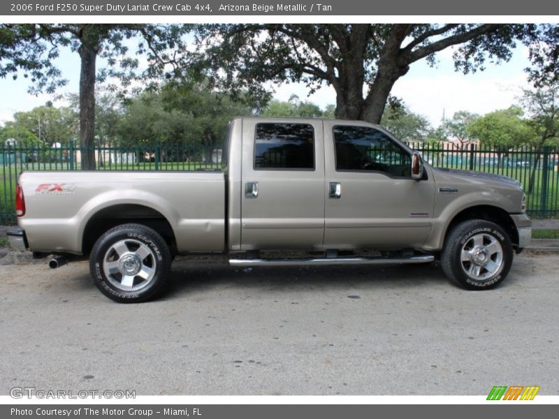 Arizona Beige Metallic / Tan 2006 Ford F250 Super Duty Lariat Crew Cab 4x4
