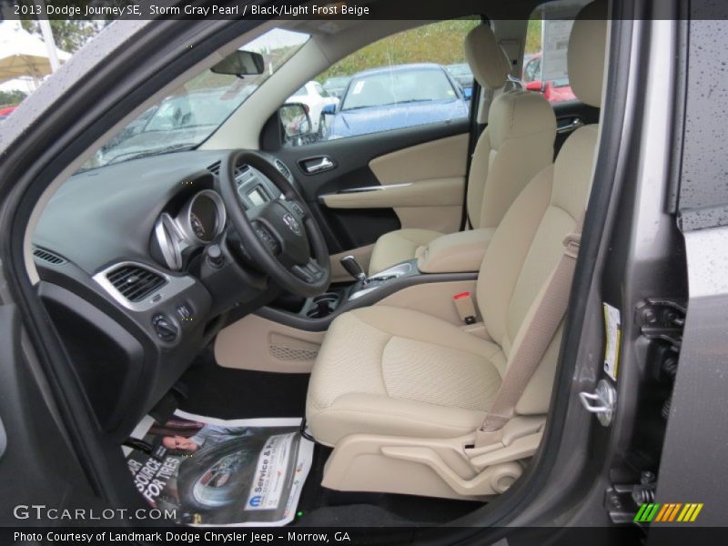 Storm Gray Pearl / Black/Light Frost Beige 2013 Dodge Journey SE