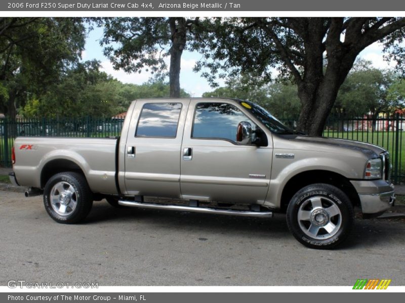 Arizona Beige Metallic / Tan 2006 Ford F250 Super Duty Lariat Crew Cab 4x4