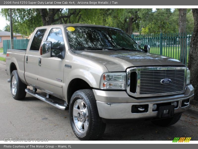 Arizona Beige Metallic / Tan 2006 Ford F250 Super Duty Lariat Crew Cab 4x4