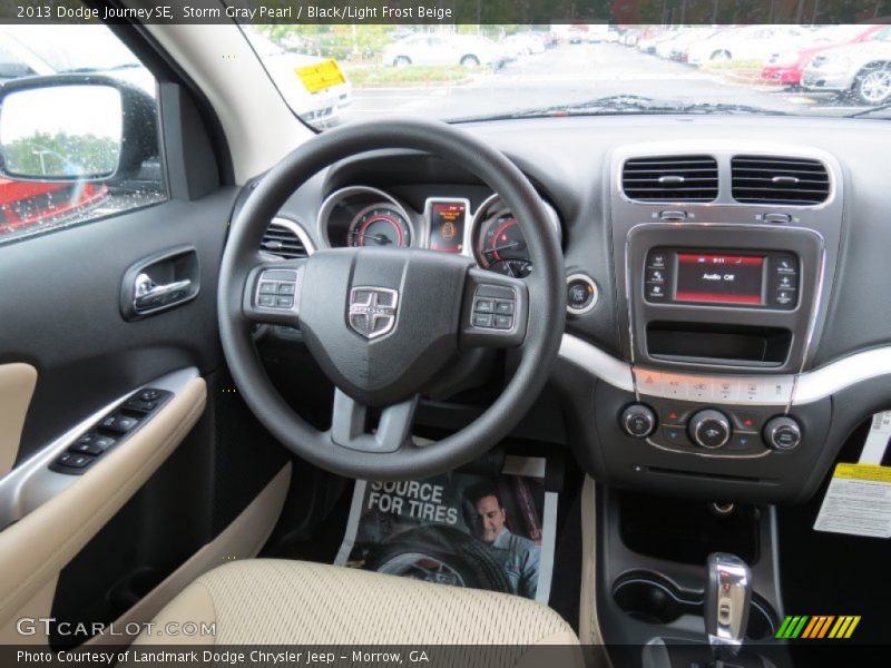 Storm Gray Pearl / Black/Light Frost Beige 2013 Dodge Journey SE