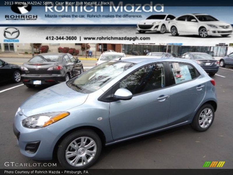 Clear Water Blue Metallic / Black 2013 Mazda MAZDA2 Sport