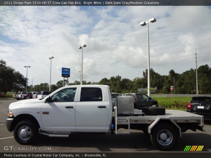 Bright White / Dark Slate Gray/Medium Graystone 2011 Dodge Ram 3500 HD ST Crew Cab Flat Bed